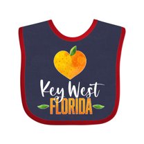 Inktastic Key West Florida Orange in Heart Boys or Girls Baby Bib