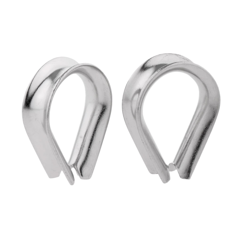 2 x 5MM STAINLESS STEEL 316 HEART SHAPED THIMBLES 