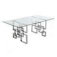 thumbnail image 1 of Heavenly Collection Glass Dining Table in Silver, 1 of 2