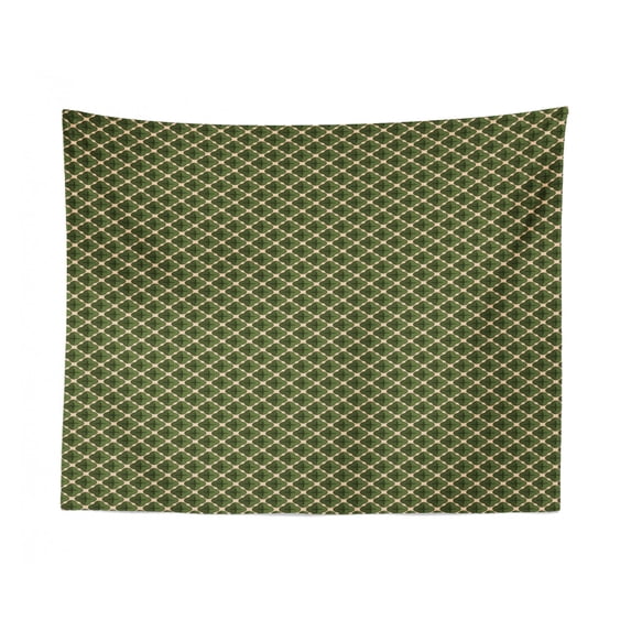 Abstract Tapestry, Nature Inspired Leaves Traditional Art Print, Fabric Wall Hanging Decor for Bedroom Living Room Dorm, 2 Sizes, Chocolate Avocado Green, by Ambesonne