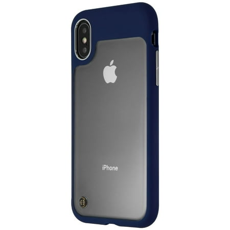 Granite Hybrid Hard Case for Apple iPhone Xs/X Smartphones - Clear/Dark Blue