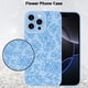 thumbnail image 5 of Funda de teléfono MZELQ para iPhone 16 Pro Max Silicone Floral Blue, 5 of 6