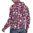 thumbnail image 6 of Haiem music Skull record Guitar Patterned Men's Hoodie with Kangaroo Pocket - Ideal Pullover Sweatshirt for Daily Wear, Travel, and Home-XX-Large, 6 of 7