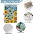 thumbnail image 3 of Gyryp Welcome Spring Summer Garden Flag 12x18 Double Sided, Burlap Farmhouse Sunflower Hummingbird Bird Garden Yard Flags for Rustic Seasonal Outside Outdoor House Decoration (ONLY FLAG), 3 of 6