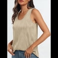 thumbnail image 4 of Blusas Sin Mangas Informales Elegantes de Negocios para Mujer, Blusas de Verano A , Camisas de Trabajo Holgadas. Albaricoque XL, 4 of 7