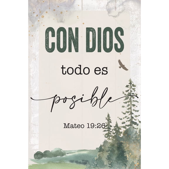 DEXSA Con Dios Todo Es Posible Wood Plaque - 4" x 6"