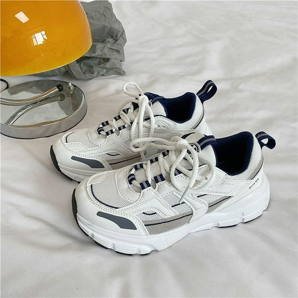 Zapatillas de deporte para hombre y mujer de talla grande 41 42 43, zapatos informales para mujer, zapatillas gruesas a la moda, zapatos deportivos de suela gruesa para mujer, zapatos de talla grande Tan Jianjun unisex
