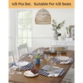 thumbnail image 5 of 15 Inch Round Placemats Set of 4, Farmhouse Purple Plaid Non Slip Heat Insulation PP Table Mats, Vintage Country Cock Checkered Washable Place Mats for Kitchen Dining Party Table Decor, 5 of 7