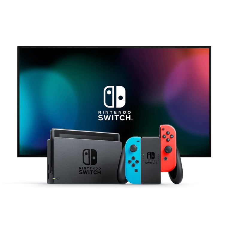 Nintendo Switch 32GB Console Video Games, Neon Red/Neon Blue Joy