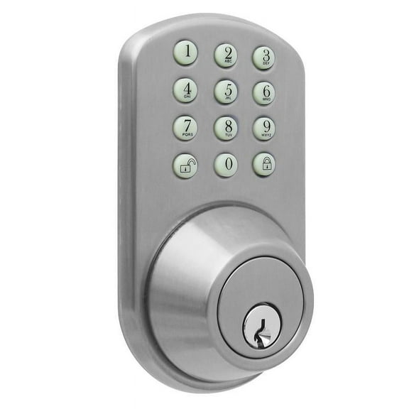 Keyless Entry Deadbolt Door Lock with Electronic Digital Keypad Satin Nickle