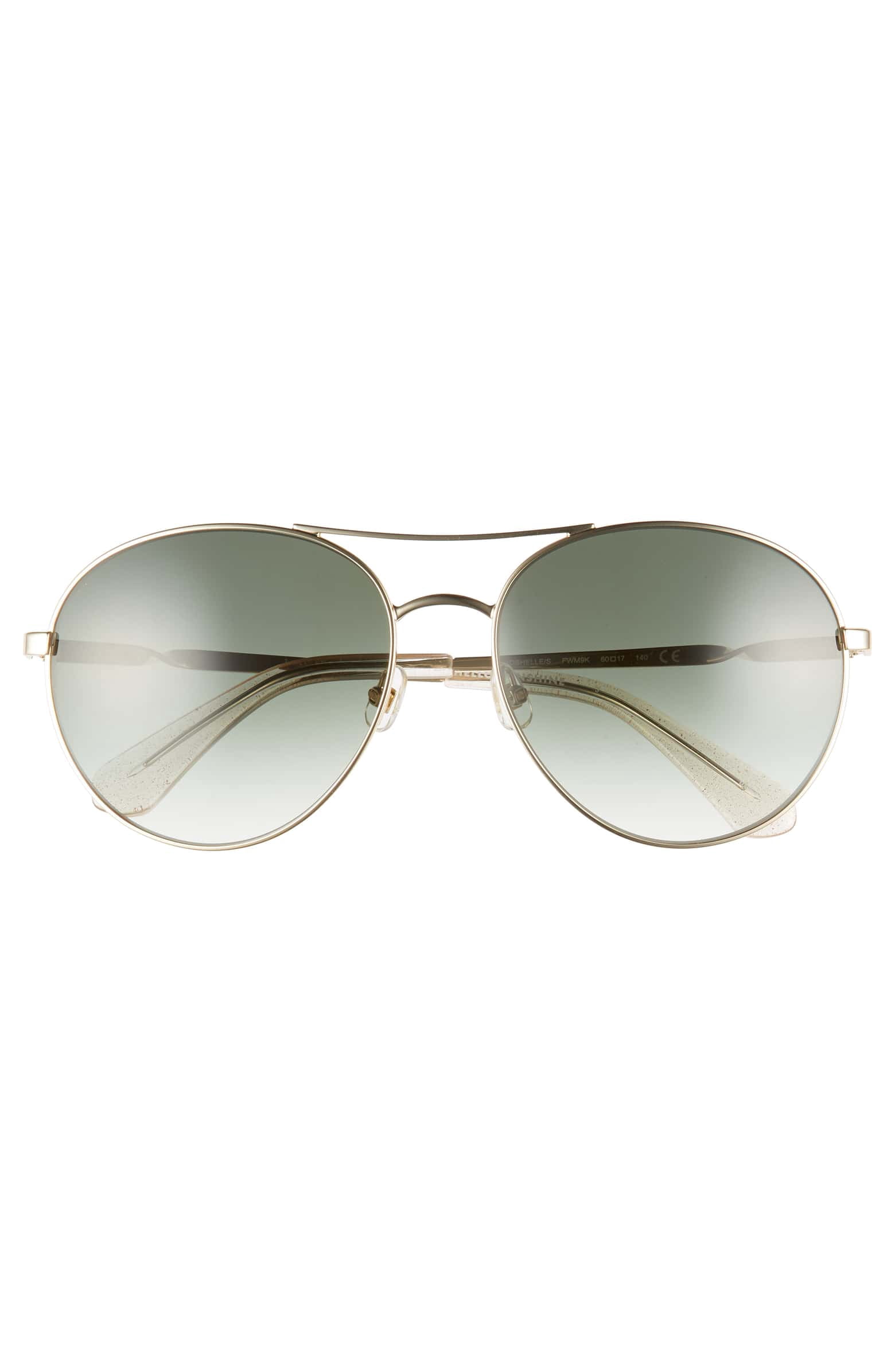 Kate Spade New York Women's Joshelle/S Round Female Sunglasses, Nude/Gold, Lens-60 Bridge-17 B-54.4 ED-65 Temple-140