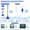 thumbnail image 6 of SLOCME 5-in-1 Aquarium Cleaning Kit with Gravel Vacuum Siphon Pump – Manual Fish Tank Cleaner for Water Change and Algae Removal, 6 of 8