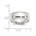 thumbnail image 2 of Argent Sterling 8mm Demi-Rond Bande de Milgrain, 2 of 2