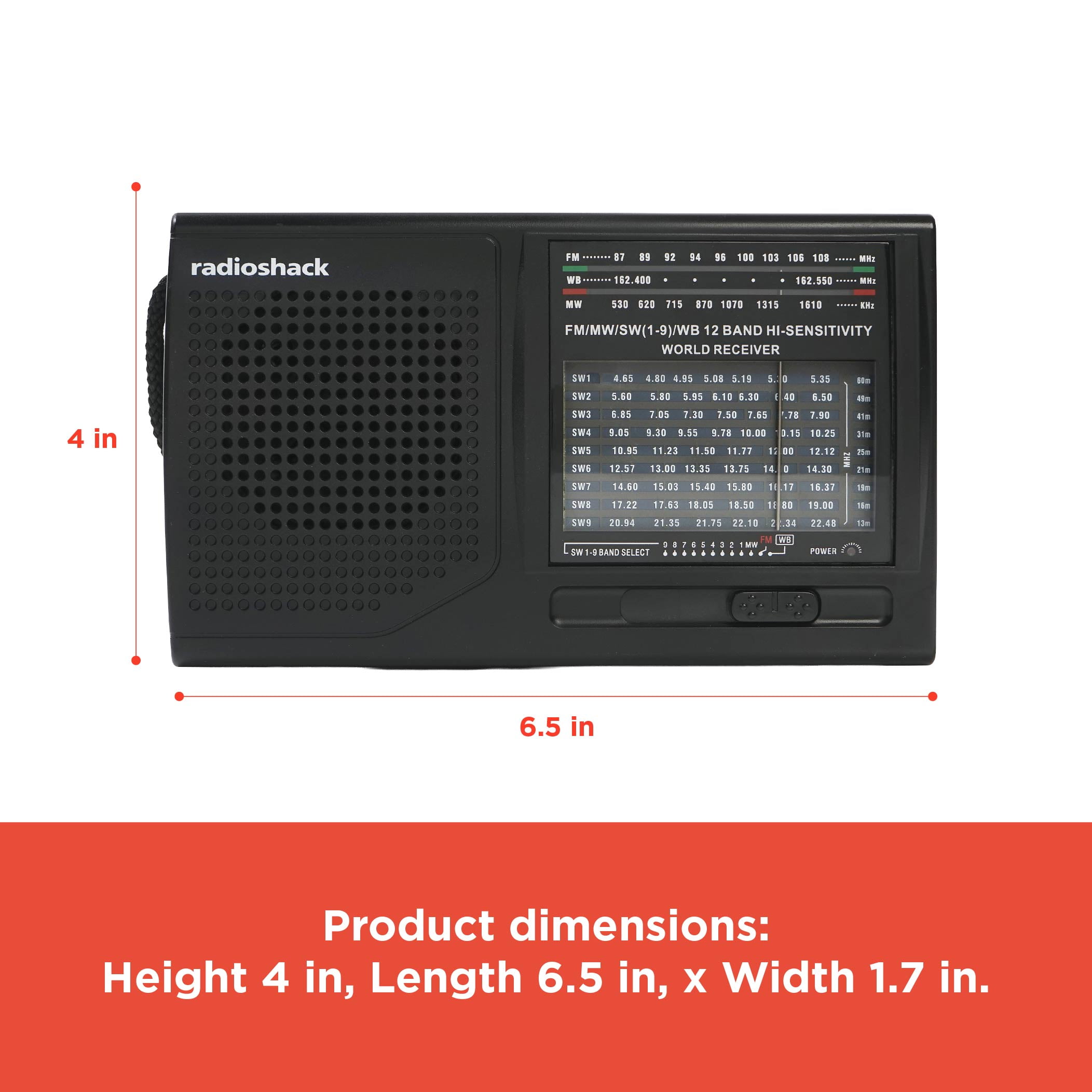 RadioShack Portable Multi-Band Radio with Weather Band 1202271