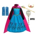 thumbnail image 3 of Disfraz de princesa con temática de Frozen para niña, disfraz de Elsa, Anna, Halloween, carnaval, fiesta, disfraces, ropa para niños de 2 a 10 años, 3 of 5