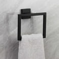 thumbnail image 4 of Brushed Gold Towel Ring Square Hand Towel Holder Towel Hanger Bathroom Hardware Accessories 304 Stainless Steel Wall Mounted (Black), 4 of 5