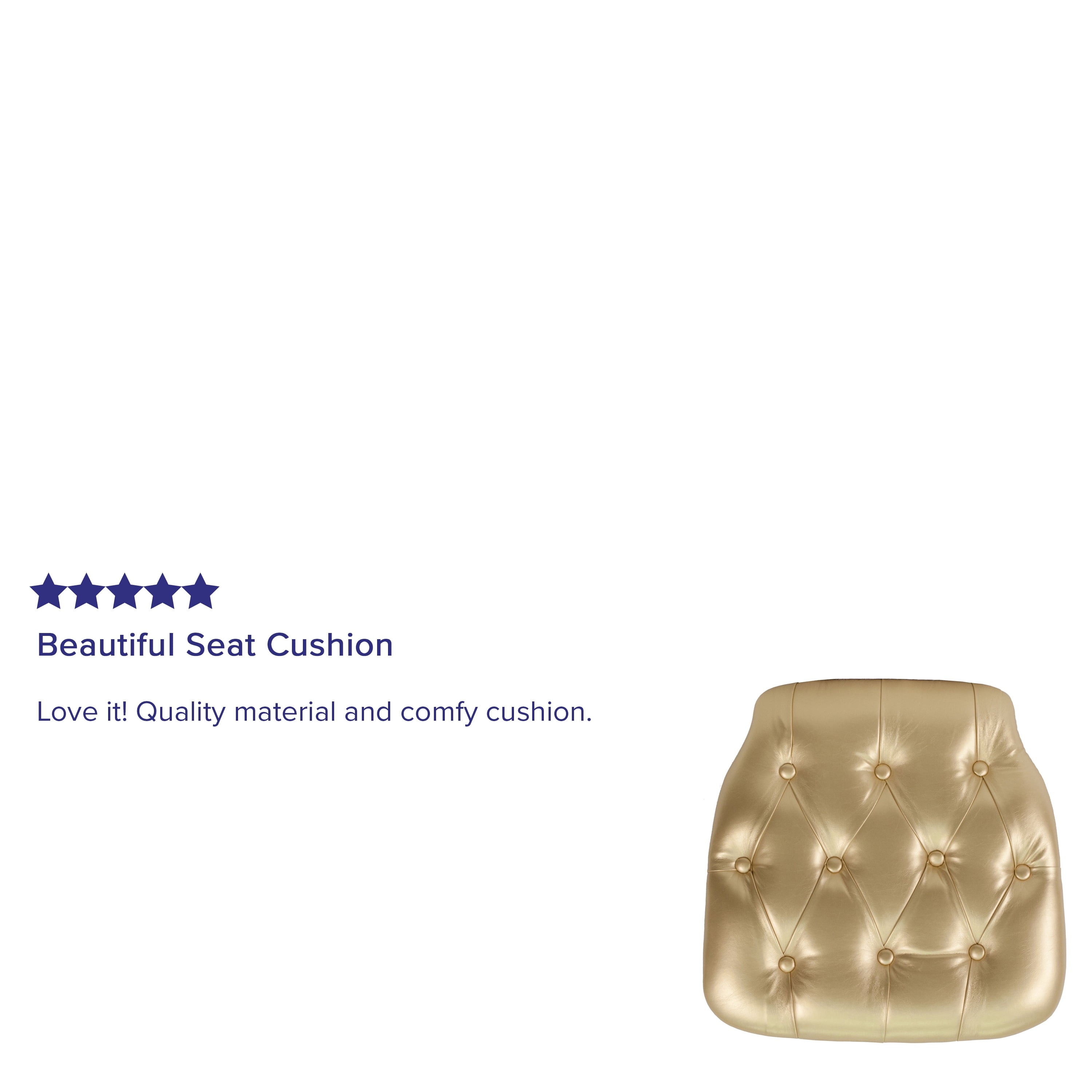 Flash Furniture Louise 20 Pack Hard Gold Tufted Vinyl Chiavari Chair Cushion