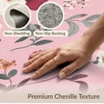 thumbnail image 5 of ODIKA 4'x6' Pink Soft Floral Elegance for Romantic Washable Area Rug Delicate Garden Motifs with Timeless Charm Non-Slip, Chair-Friendly, Flatwoven for Home Office, Under Desk, 5 of 6