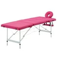 thumbnail image 1 of vidaXL Table de Massage Pliable 4 Zones Aluminium Rose, 1 of 1