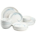 thumbnail image 1 of Thyme & Table Dinnerware Blue Marble Stoneware, 12 Piece Set, 1 of 6
