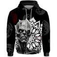 thumbnail image 3 of Sudadera con capucha informal de otoño para hombre, sudadera con capucha holgada y elegante, sudadera con capucha con estampado de calavera y monstruo gótico, sudaderas para hombre, 3 of 5