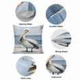 thumbnail image 5 of Pillow Covers 16x16 Inch, Coastal Pelican Linen Pillowcase with Invisible Zipper, Modernism Art Oil Painting Birds Decorative Throw Pillow Covers Cushion Case for Couch Sofa Bed Living Room, 5 of 9