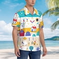 thumbnail image 5 of Bixox Men's Hawaiian Shirts Men's Funny Farm Print Short-Sleeve Shirt-Large, 5 of 8