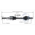 thumbnail image 1 of TrakMotive CV Axle Shaft FD-8096 Premium; OEM Replacement, 1 of 5