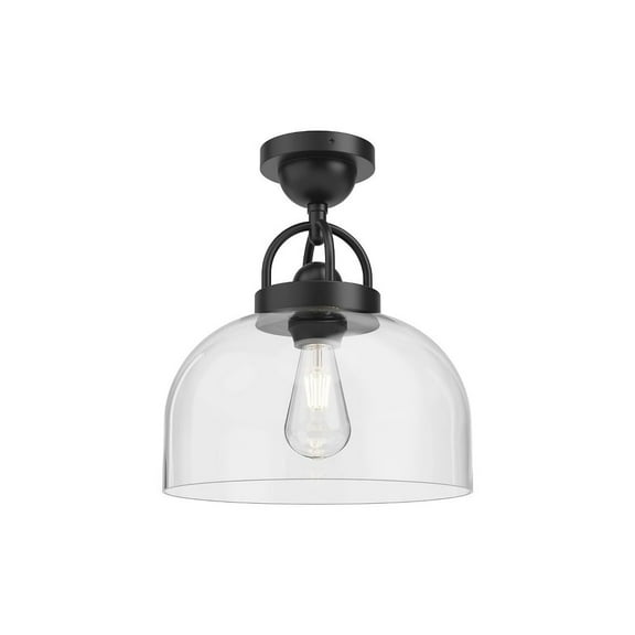 SF461101MB-Alora Lighting-Lancaster - 1 Light Semi-Flush Mount-11.25 Inches Tall and 11.5 Inches Wide-Matte Black Finish