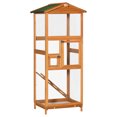 thumbnail image 1 of Support de Cage à Oiseaux avec Deux Portes et Échelle pour Pinsons, Orange, 1 of 10