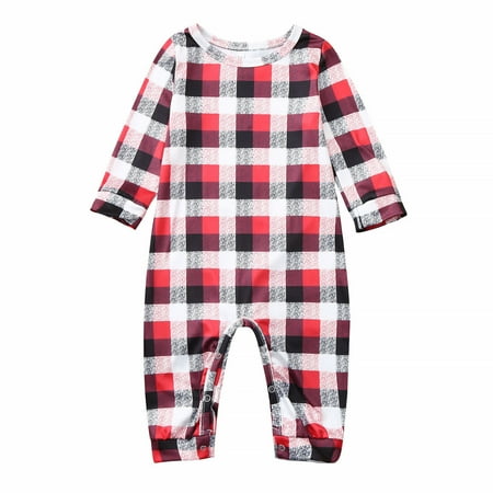 

AnuirheiH Parent-child Wear Family Outfit O-Neck Long Sleeve Crawl Christmas X-mas Print Pyjama Set For Baby 4$ off 2nd item