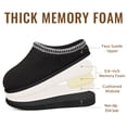 thumbnail image 4 of Litfun Memory Foam Slippers for Women Men Cozy Warm House Shoes Indoor and Outdoor, Black, 4 of 7