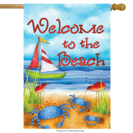 briarwood lane welcome to the beach summer house flag nautical sailboat crabs 28