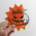 thumbnail image 1 of Pintado a mano de calabaza de Halloween Calcomanías solares de vinilo, 1 of 3