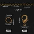 thumbnail image 2 of 32.8Feet/ 10m Antique Bronze Chain Bulk Cable Curb Chains Brass Chains for Jewelry Making Chain Links 100Pcs Iron Jump Rings 30Pcs Brass Lobster Clasps Necklace Bracelet Choker 4x3x0.6mm DIY, 2 of 9