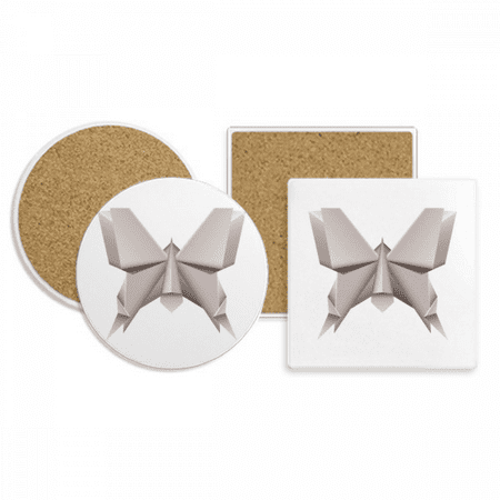 

Origa Geometric Pattern Coaster Cup Mug Holder Absorbent Stone Cork Base Set