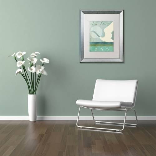 Trademark Fine Art "San Diego Zoo" Canvas Art by Color Bakery White Matte, Silver Frame