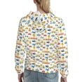 thumbnail image 7 of Lsque Cartoon Transport Pattern Casual Women's Hoodie,Hooded Sweatshirt with Kangaroo Pocket,Pullover Hoodie with Eye-catching Drawstrings-Small, 7 of 7
