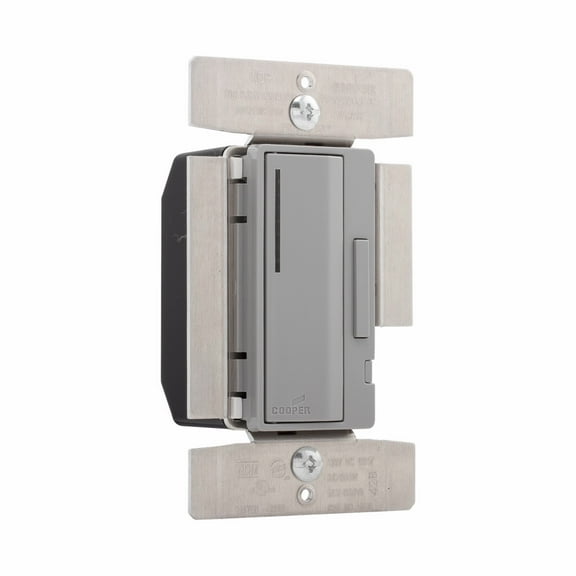 Cooper Wiring Devices AIM10-GY Accell Master Dimmer for Incandescent and Magnetic Low Voltage Lighting Only, 1000W 120V, Gray
