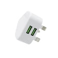 thumbnail image 1 of Puerto: Adaptador de corriente de viaje USB, cargador de teléfono móvil, enchufe internacional del Reino Unido para iPhone y iPad, 1 of 5