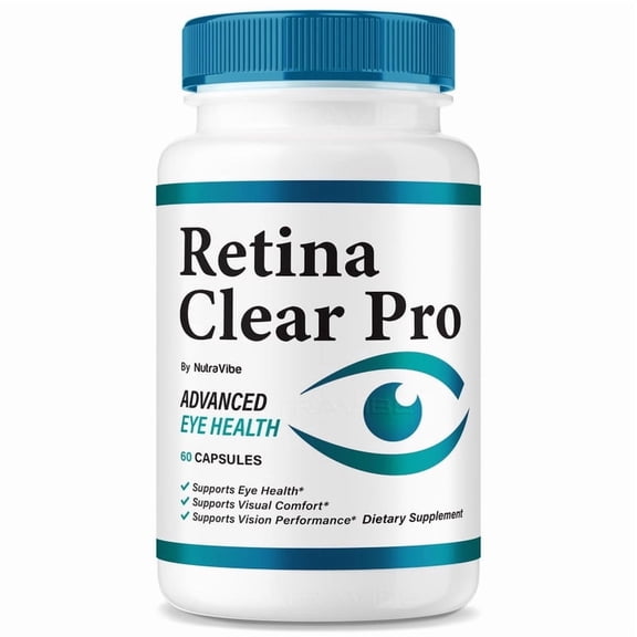 Retina Clear Capsules Daily Eye Care Formula with Original Blend to Support Visual Wellness, Eye Comfort & Healthy Vision | Just 2 Gentle, Easy-to-Swallow Pills for Everyday Use (60 Capsules)