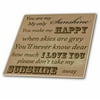 3dRose You Are My Sunshine in Brown- Word Art- Vintage Song - Ceramic Tile, 8-inch