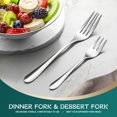 thumbnail image 6 of vancasso 30 Piece Silverware Sets , Stainless Steel Knife and Fork for 5，Silver Round handle, 6 of 7