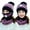 3Pcs/Set Purple, variant on Visland Womens Pom Beanie Hat Scarf&Mask Set,Fleece Lined Knit Ski Winter Warm Set