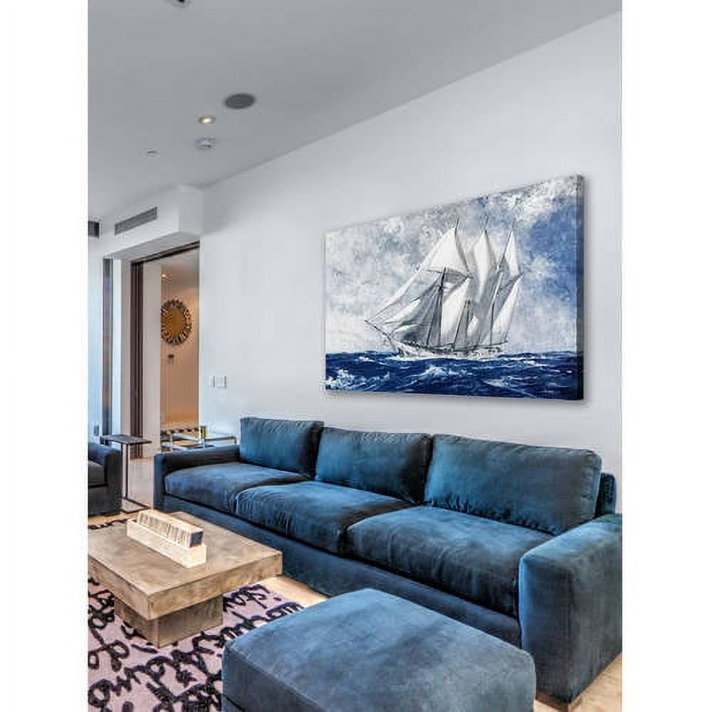 "Choppy Sea" Painting Print on Wrapped Canvas
