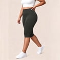 thumbnail image 4 of HomeDM Plus Size Capri Leggings for Women High Waist Workout Yoga Pants Gray Lounge Tummy Control Running Size 3XL, 4 of 6