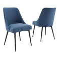 thumbnail image 1 of Steve Silver Colfax Side Dining Chair in Blue Fabric, 1 of 5