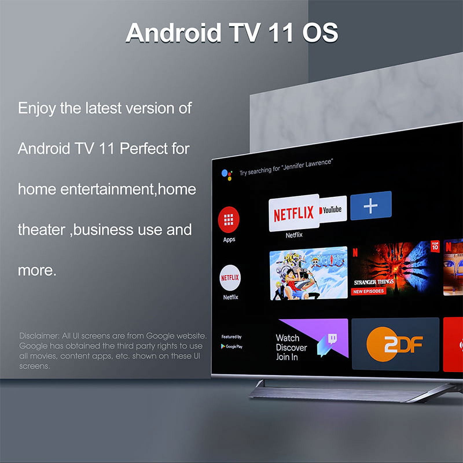 Hako Pro 4K Android 11 TV, Ultra UHD,WiFi Dual 2.4G/5G-Black HAKO