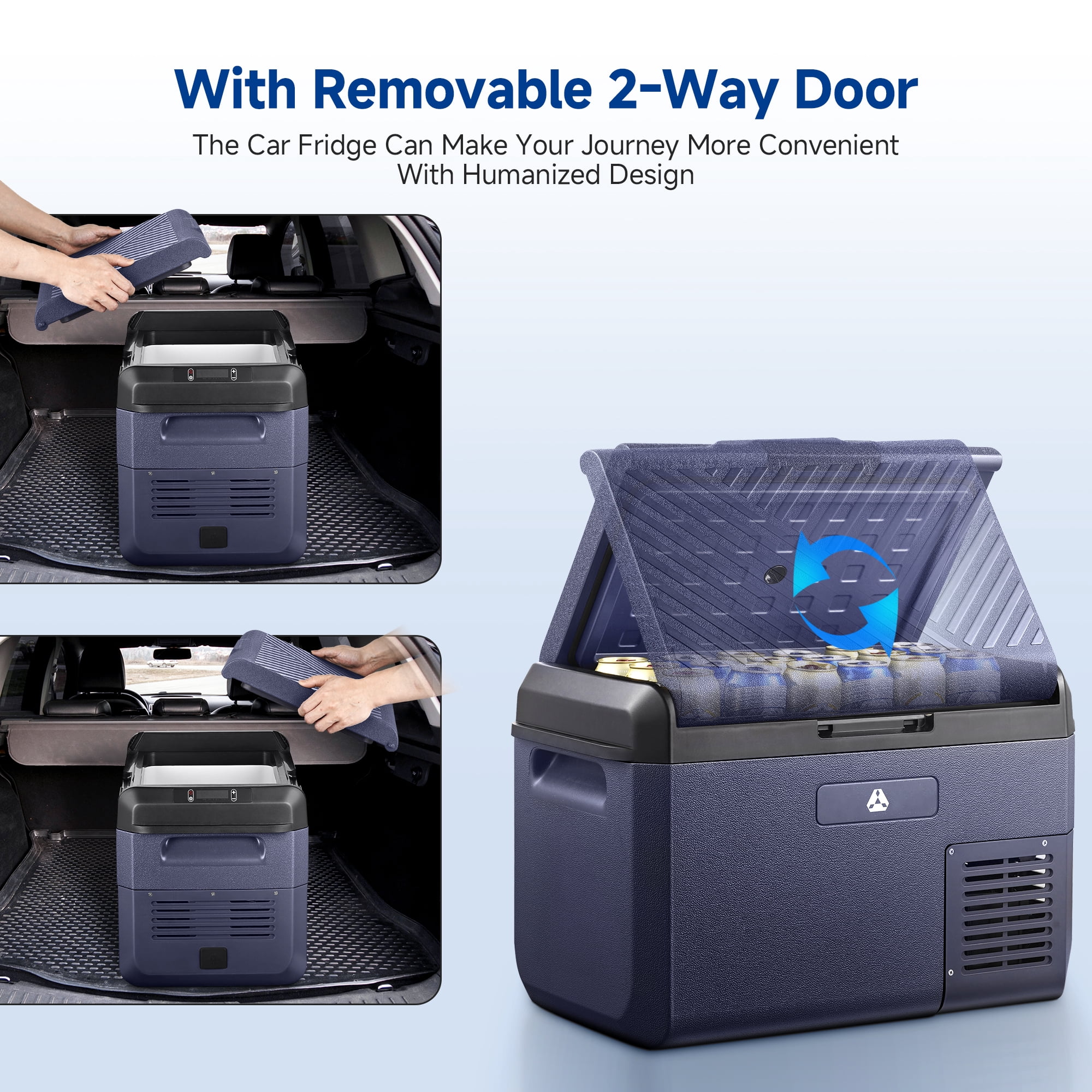 Car Cooler 12V Car Fridge, AAobosi 25.5L Quiet Compressor Refrigerator, IPX4 Waterproof Reversible Door, AC/DC Power for Outdoor