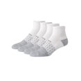 thumbnail image 2 of Hanes Absolute Comfort Men's Ankle Socks Pack, 4-Pair , Cushioned Moisture-Wicking Seamless Toe White/Gray 12-14, 2 of 2
